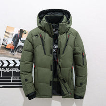 Load image into Gallery viewer, Men Down High Quality Thick Warm Winter Jacket Hooded Thicken Duck Down Parka Coat Casual Slim Overcoat With Many Pockets Mens