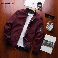 Load image into Gallery viewer, DIMUSI Spring New Men's Bomber Zipper Jacket Male Casual Streetwear Hip Hop Slim Fit Pilot Coat Men Clothing Plus Size 4XL,TA214