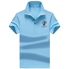 Load image into Gallery viewer, Summer new men polo shirt mens synthetic fiber Fabric mens short-sleeved embroidery polo shirt casual Breathable polo shirt 633
