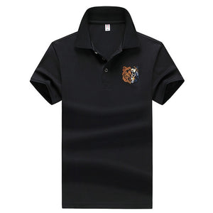 Summer new men polo shirt mens synthetic fiber Fabric mens short-sleeved embroidery polo shirt casual Breathable polo shirt 633