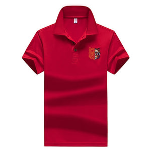 Summer new men polo shirt mens synthetic fiber Fabric mens short-sleeved embroidery polo shirt casual Breathable polo shirt 633