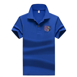 Summer new men polo shirt mens synthetic fiber Fabric mens short-sleeved embroidery polo shirt casual Breathable polo shirt 633