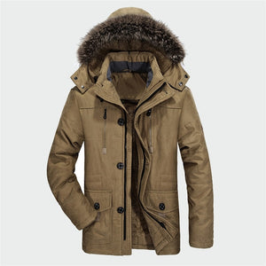 Winter Jacket Men Plus Size 5XL 6XL Cotton Padded Warm Parka Coat Casual Faux Fur Hooded Fleece Long Male Jacket Windbreaker Men