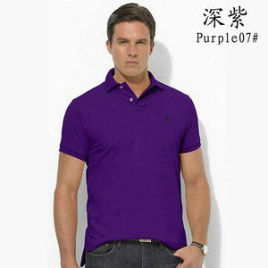 Man Polo Shirt Brand Mens Casual Deer Embroidery  Polo shirt Men Short Sleeve High Quantity Polo Men 8741