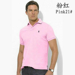 Man Polo Shirt Brand Mens Casual Deer Embroidery  Polo shirt Men Short Sleeve High Quantity Polo Men 8741