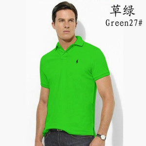 Man Polo Shirt Brand Mens Casual Deer Embroidery  Polo shirt Men Short Sleeve High Quantity Polo Men 8741