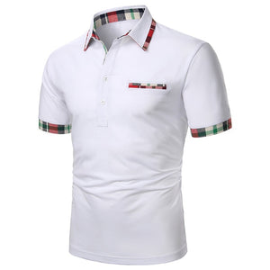Men Polo Men Shirt Short Sleeve Polo Shirt Contrast Color Polo New Clothing Summer Streetwear Casual Fashion Men tops