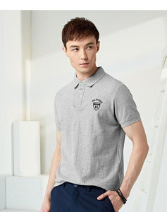 Man Polo Shirt Brand Mens Casual Deer Embroidery  Polo shirt Men Short Sleeve High Quantity Polo Men 1331