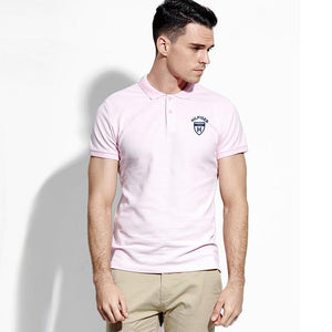 Man Polo Shirt Brand Mens Casual Deer Embroidery  Polo shirt Men Short Sleeve High Quantity Polo Men 1331