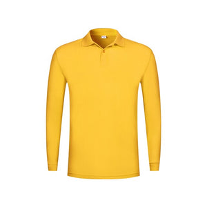 YOTEE2020 New Breathable Cheap Long Sleeve Polo Shirt Personal Group Custom Embroidery Men's Long Sleeve Polo Shirt Cheap